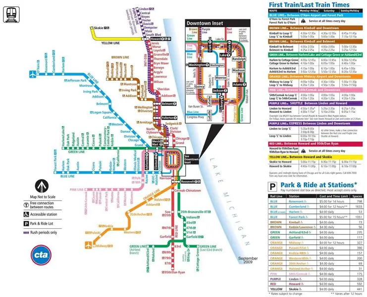 Metro Chicago: diagrama, foto, descripció Metro Chicago: diagrama, foto, descripció
