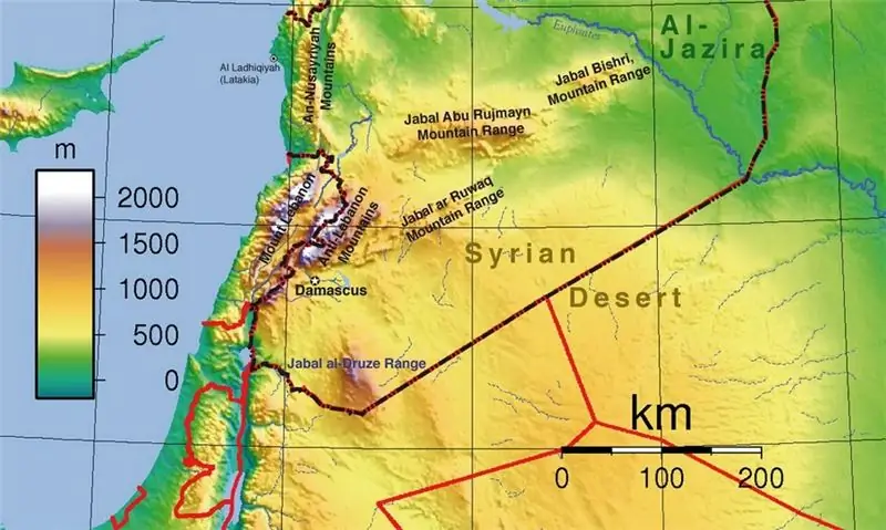 larawan: disyerto ng Syrian sa mapa